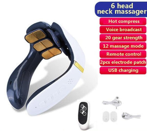 6 Heads Electric Neck and Back Pulse Massager – Tonys Finest